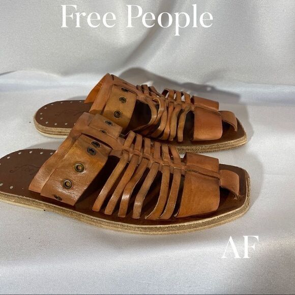 FREE PEOPLE ANGLER FLATS BROWN NEW - Picture 3 of 6